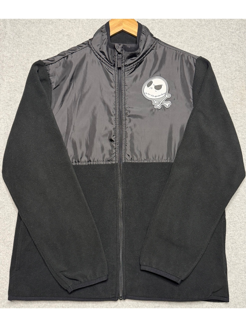 Disney Nightmare Before Christmas Jack Skellington Fleece Jacket Men’s M Black